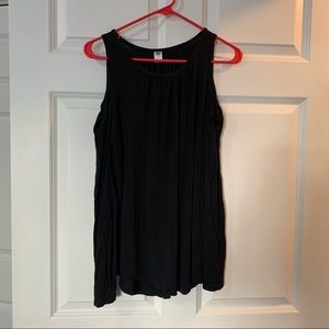 Black Old Navy Cutout Shoulder Top